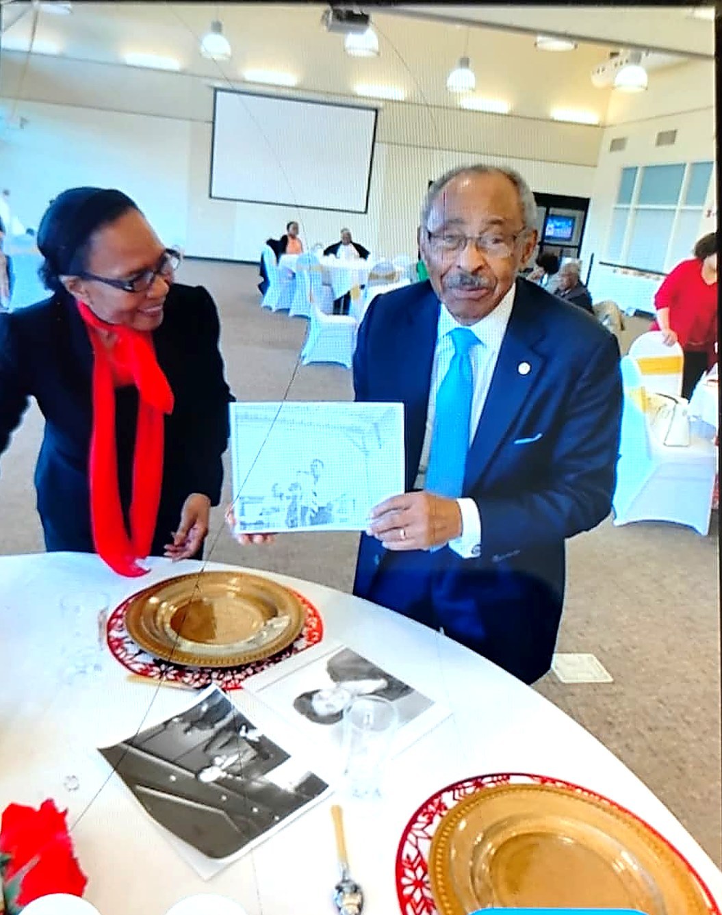 3rd Annual Elder's Tea — Roland and Berlean Burris at the Memorial Table