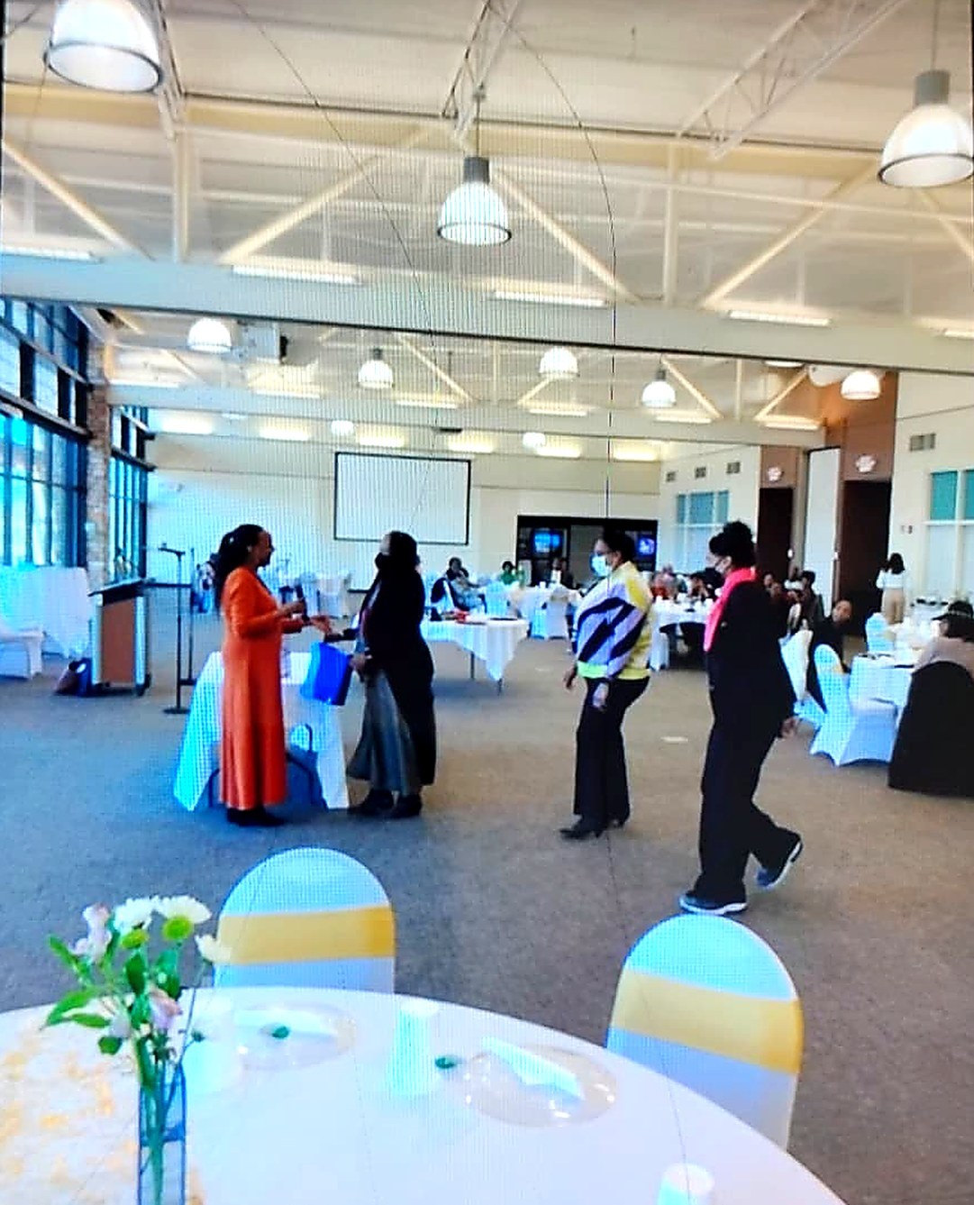 3rd Annual Elder's Tea — Offutt cousins accepting an award in memory of their father and uncle, Reverend Clifford Offutt