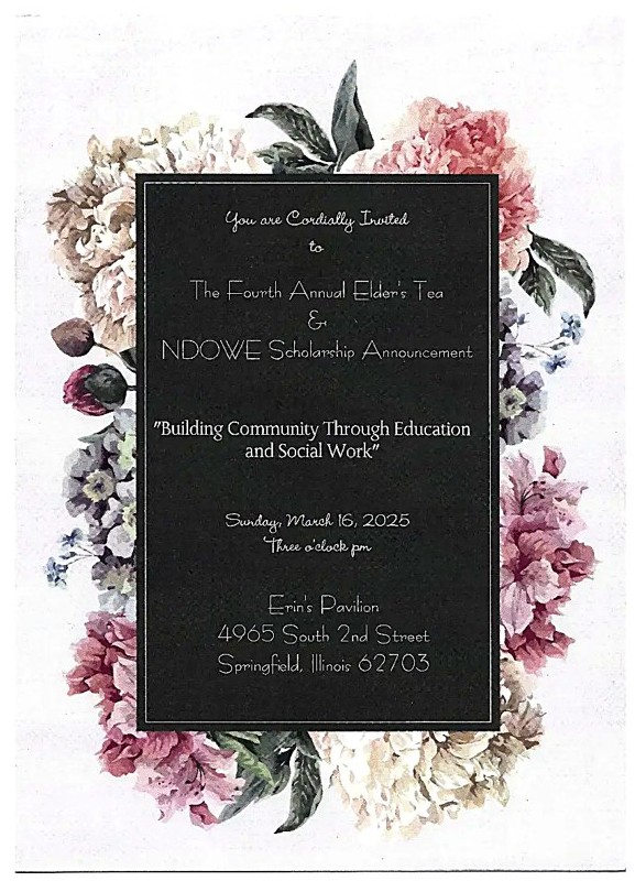 Fourth Annual Elder's Tea & NDOWE Scholarship Announcement